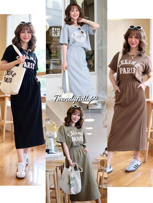 Spring Casual Co-Ord Sets With Bag